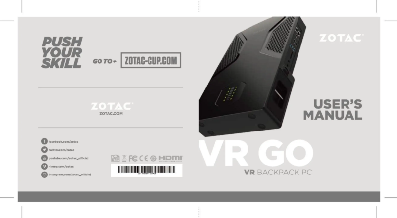 Image de la première page du manuel de l'appareil VR GO