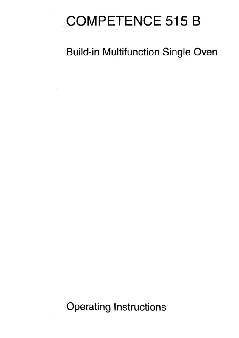 Page n°1 - Manuel utilisateur AEG Competence 515B D