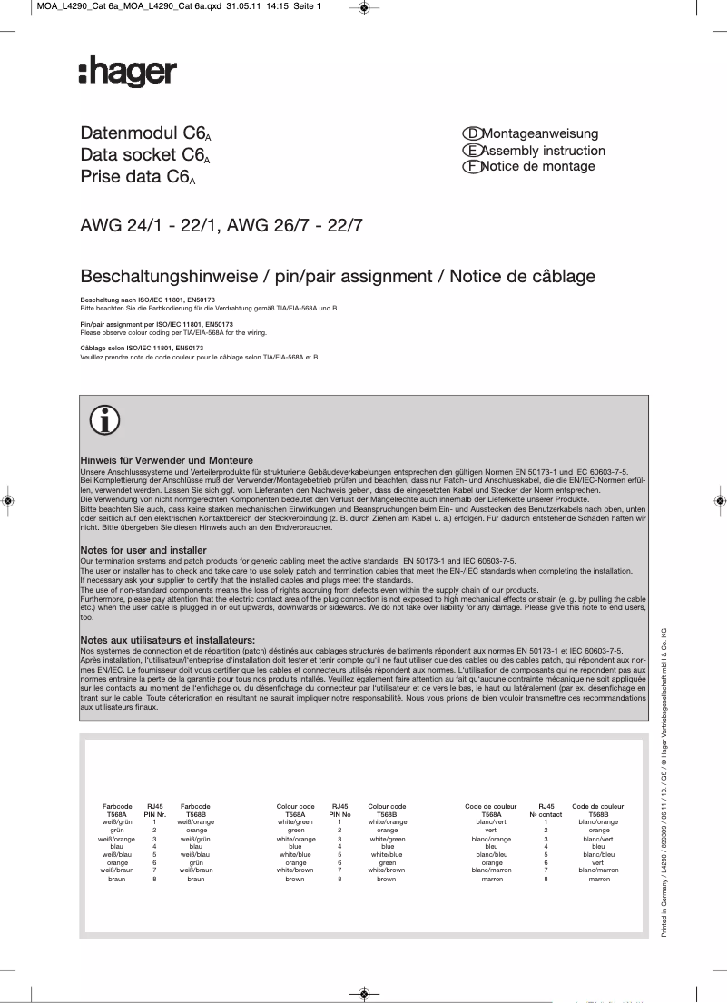 Image de la première page du manuel de l'appareil SL20080920F9011