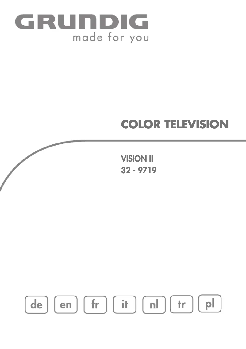 Image de la première page du manuel de l'appareil Vision II 32-9719
