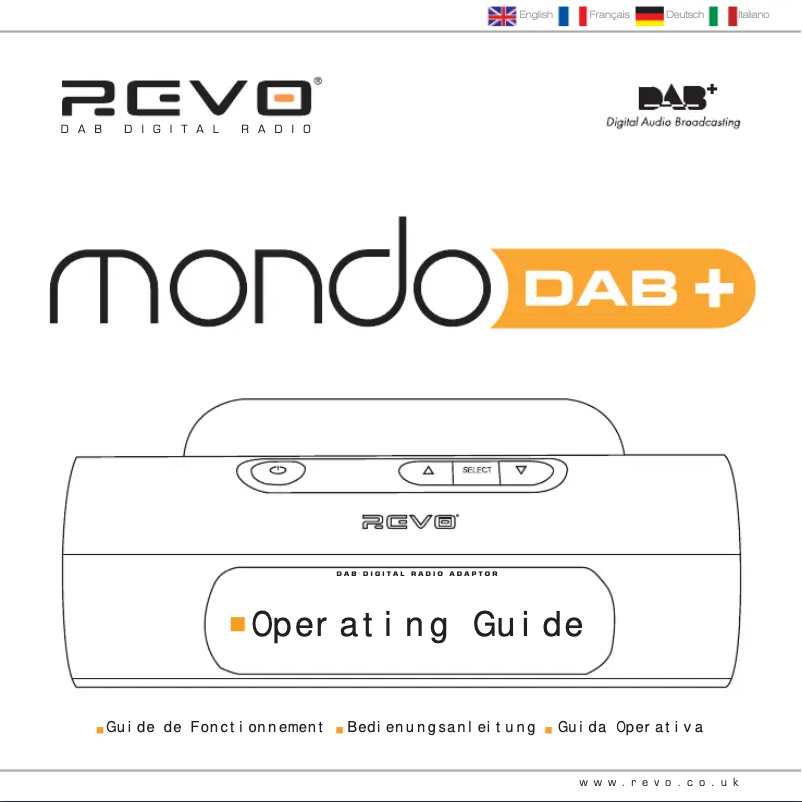 Page 1 de la notice Manuel utilisateur REVO Mondo DAB