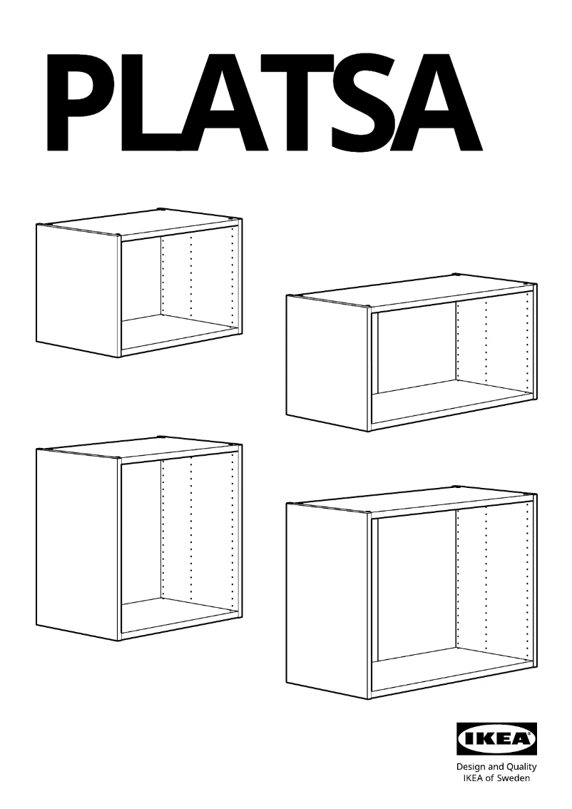 Página 1 del manual Manual de usuario Ikea PLATSA 303.874.77