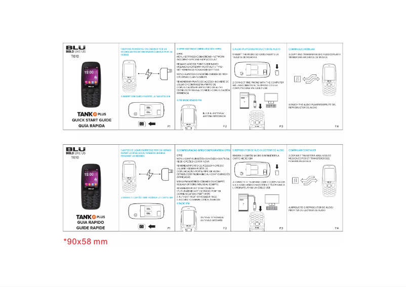 Page 1 de la notice Manuel utilisateur BLU Tank Jr Plus