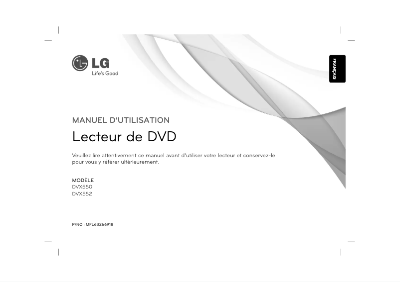 Page n°1 - Manuel utilisateur LG DVX552