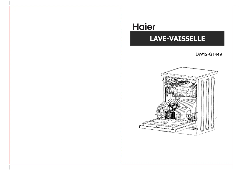 Page 1 de la notice Manuel utilisateur Haier DW12-G1449
