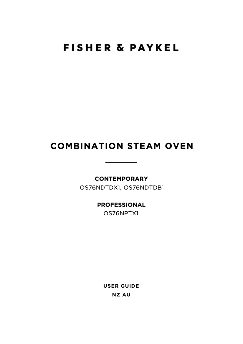 Image de la première page du manuel de l'appareil OS76NPTX1