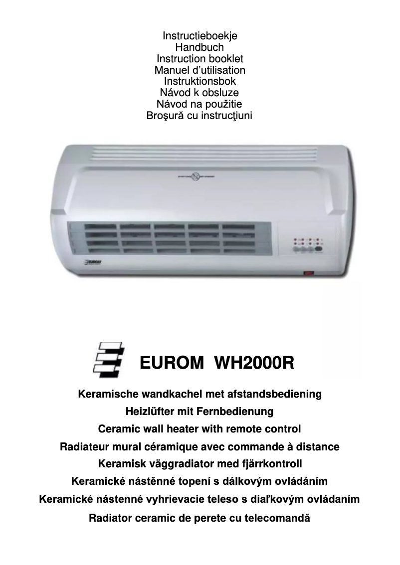 Imagen de la primera página del manual del dispositivo WH2000R