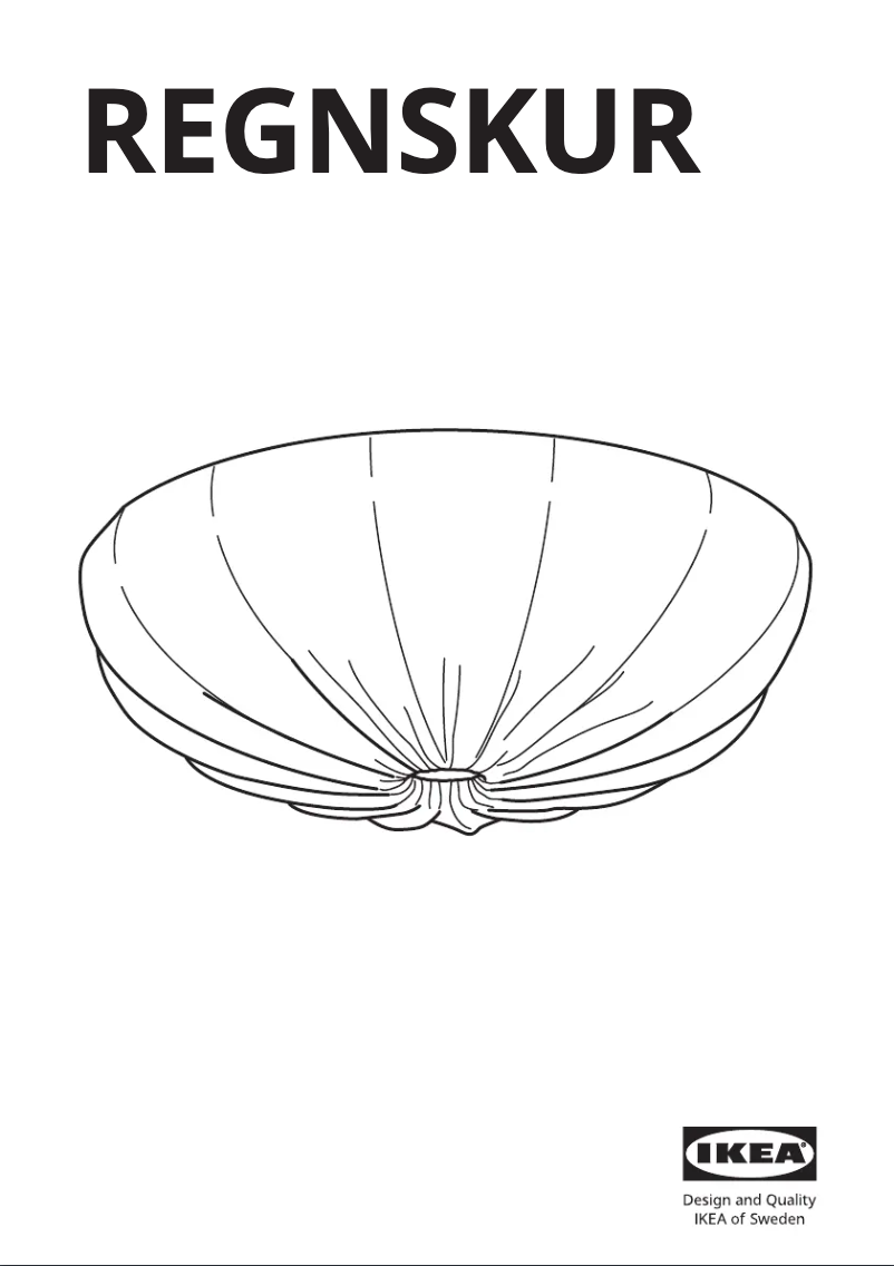 Page 1 de la notice Manuel utilisateur Ikea REGNSKUR 905.204.16