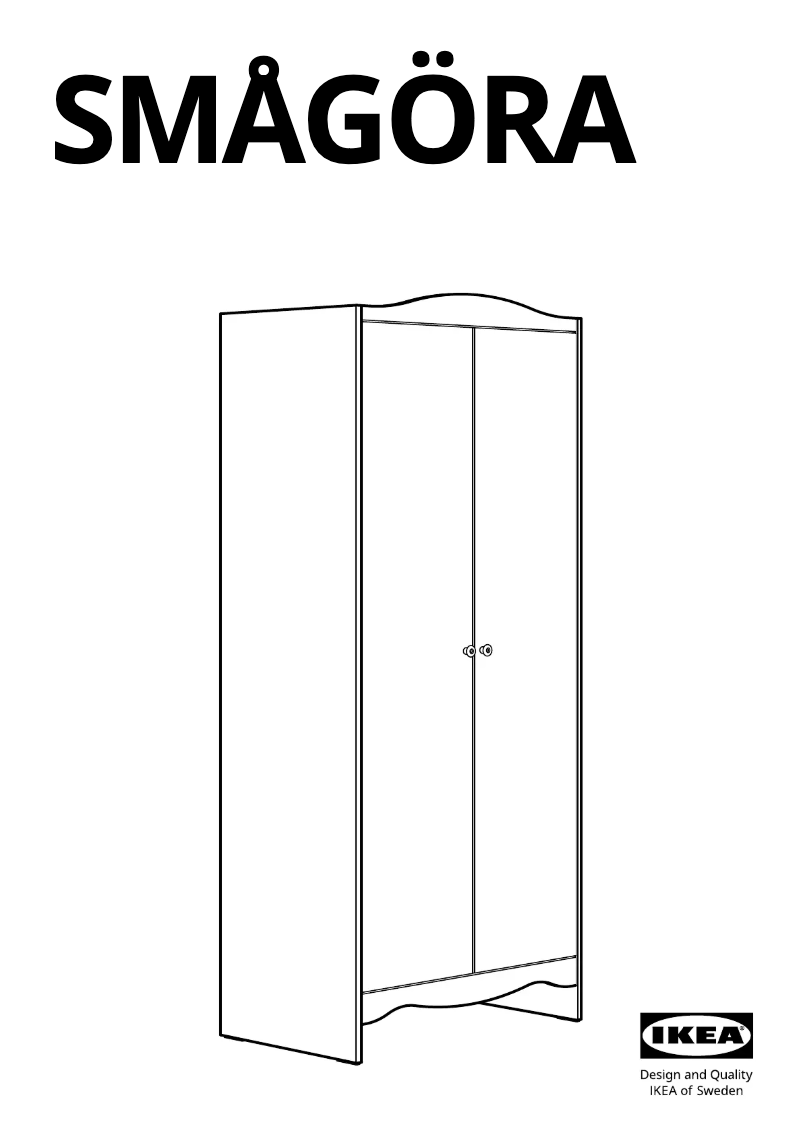Imagen de la primera página del manual del dispositivo SMÅGÖRA 705.767.01