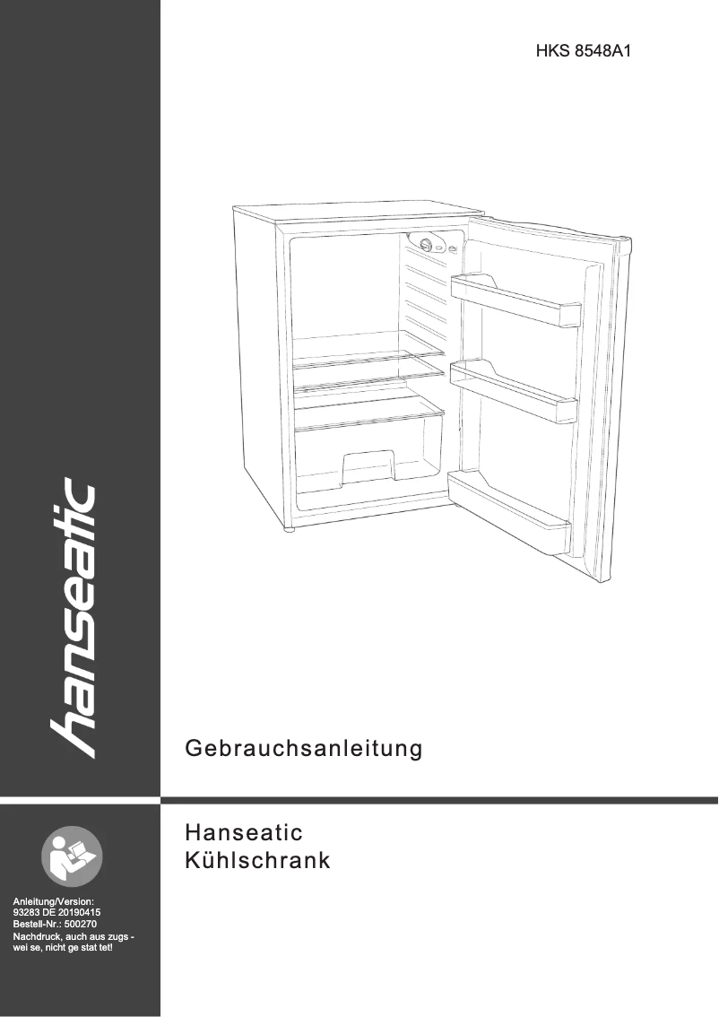 Page 1 de la notice Manuel utilisateur Hanseatic HKS8548A1