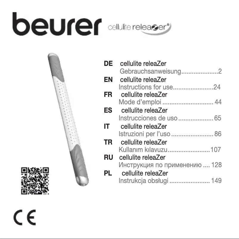 Image de la première page du manuel de l'appareil Cellulite releaZer