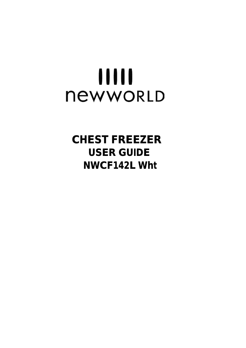 Page n°1 - Manuel utilisateur New World NWCF142L