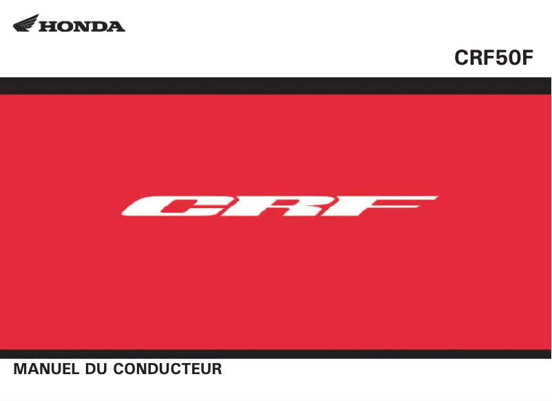 Página 1 del manual Manual de usuario Honda CRF50F (2018)