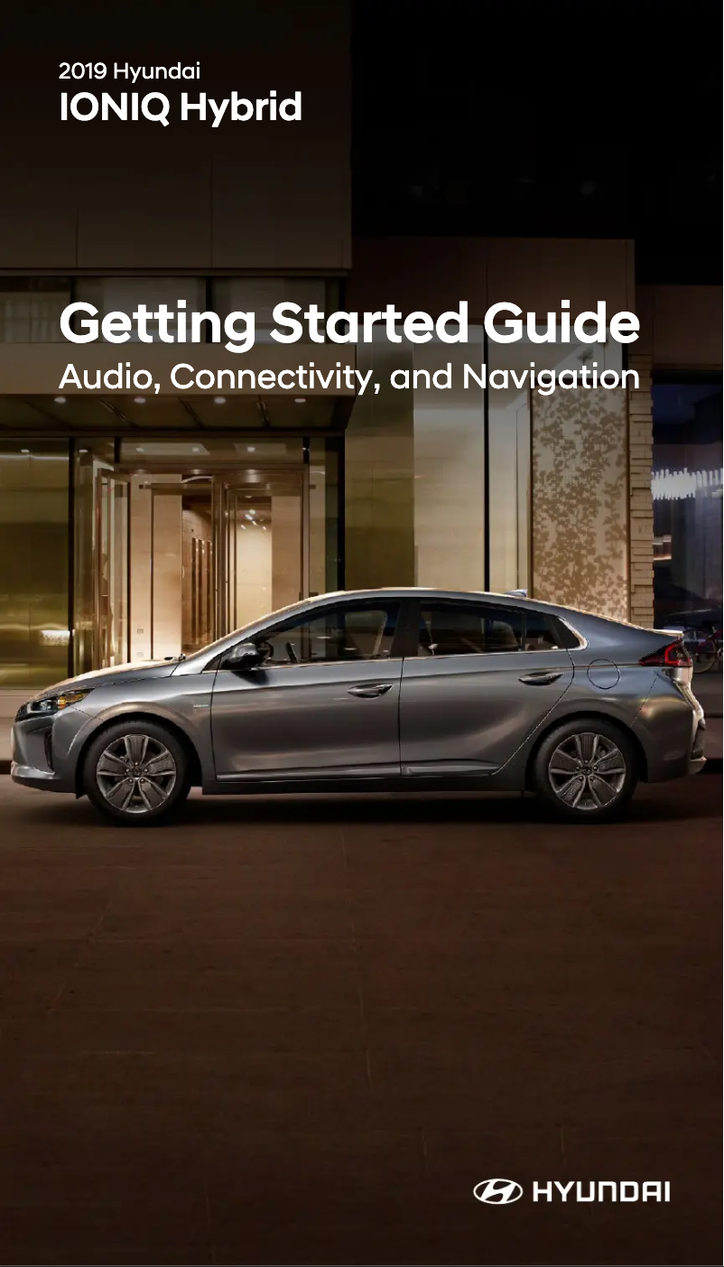 Page 1 de la notice Manuel utilisateur Hyundai Ioniq HEV (2019)