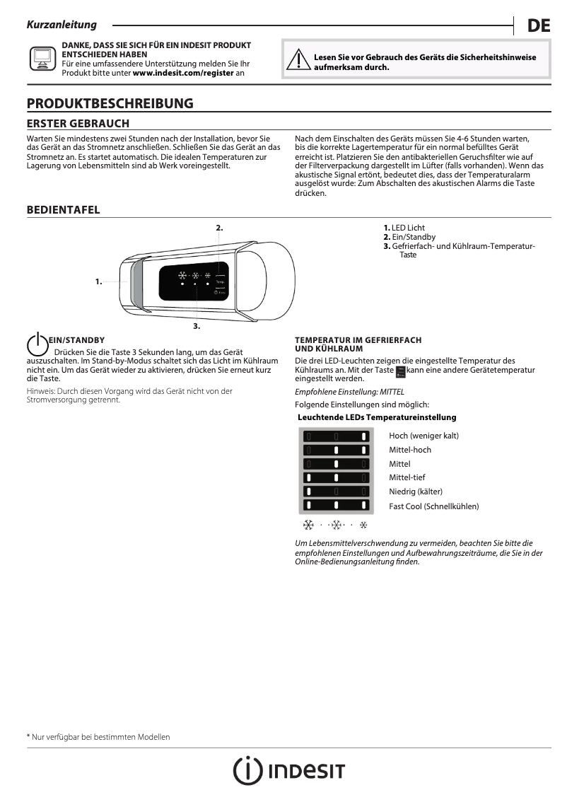 Page n°1 - Manuel utilisateur Indesit S 12 A1 D/I