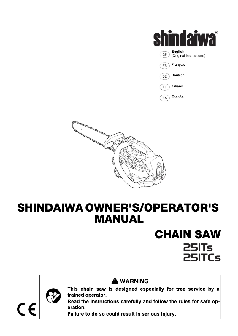Página 1 del manual Manual de usuario Shindaiwa 251TS