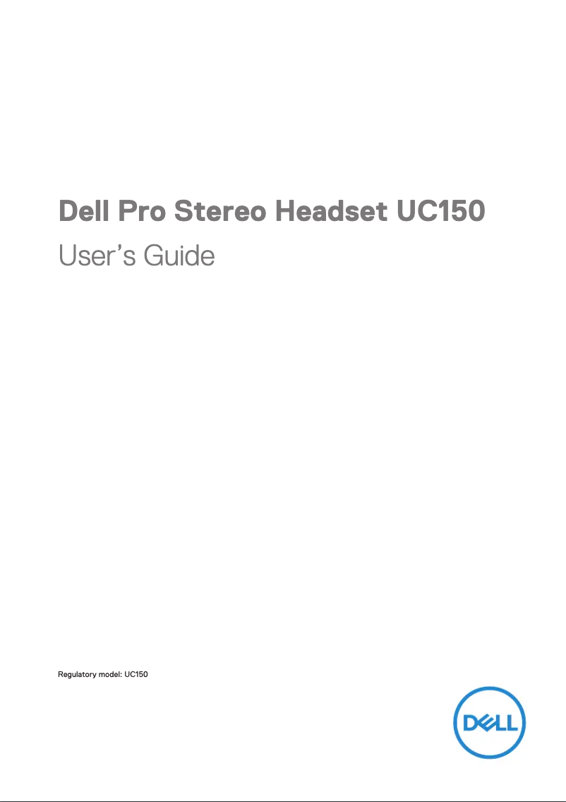 Page n°1 - Manuel utilisateur Dell Pro UC150