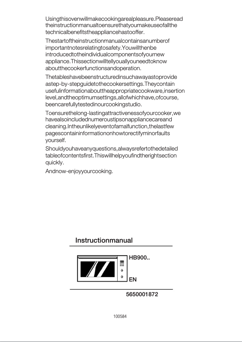 Image de la première page du manuel de l'appareil HB90054