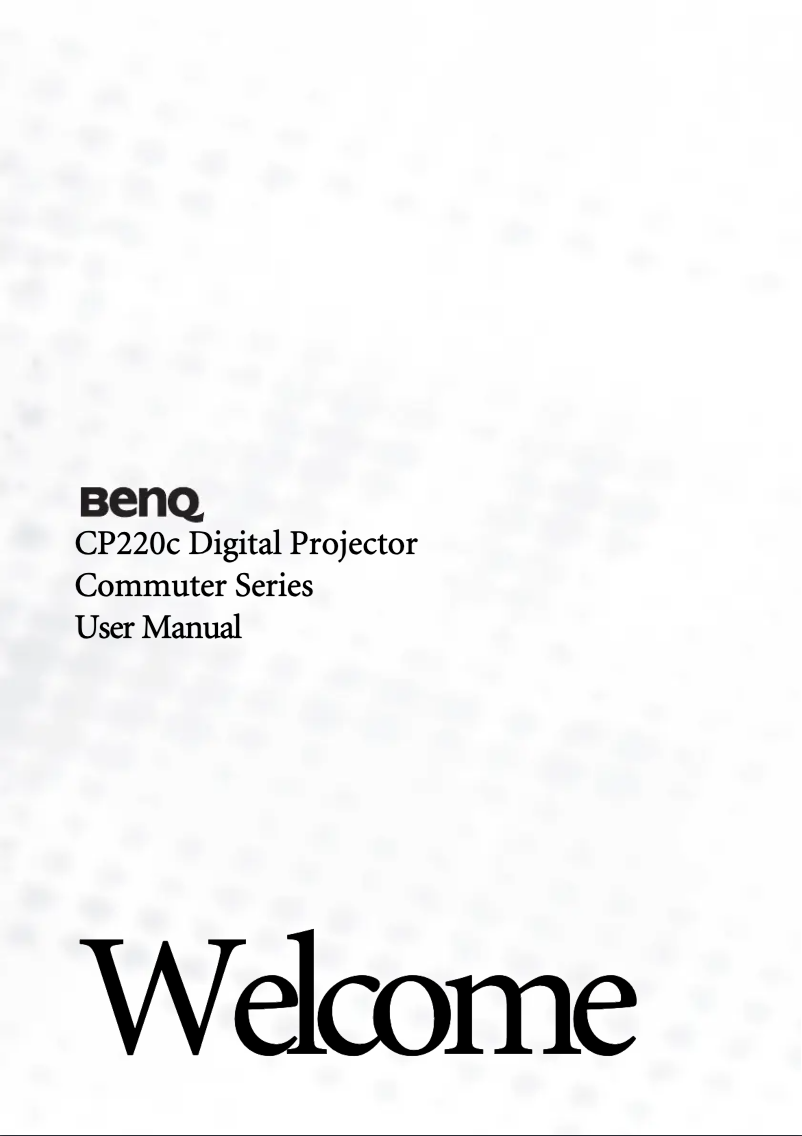 Page 1 de la notice Manuel utilisateur BenQ CP220C