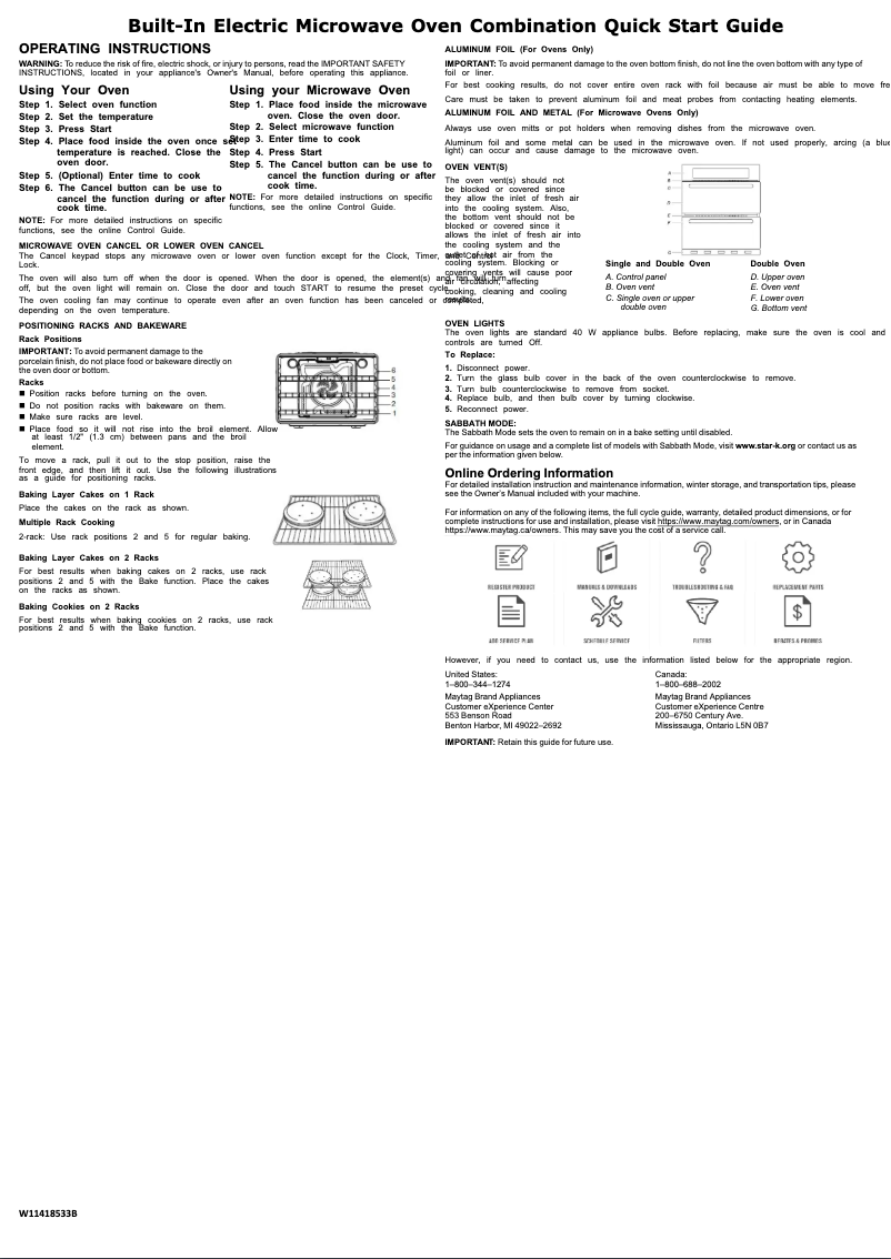 Page 1 de la notice Guide de démarrage rapide Maytag MEW9627FZ