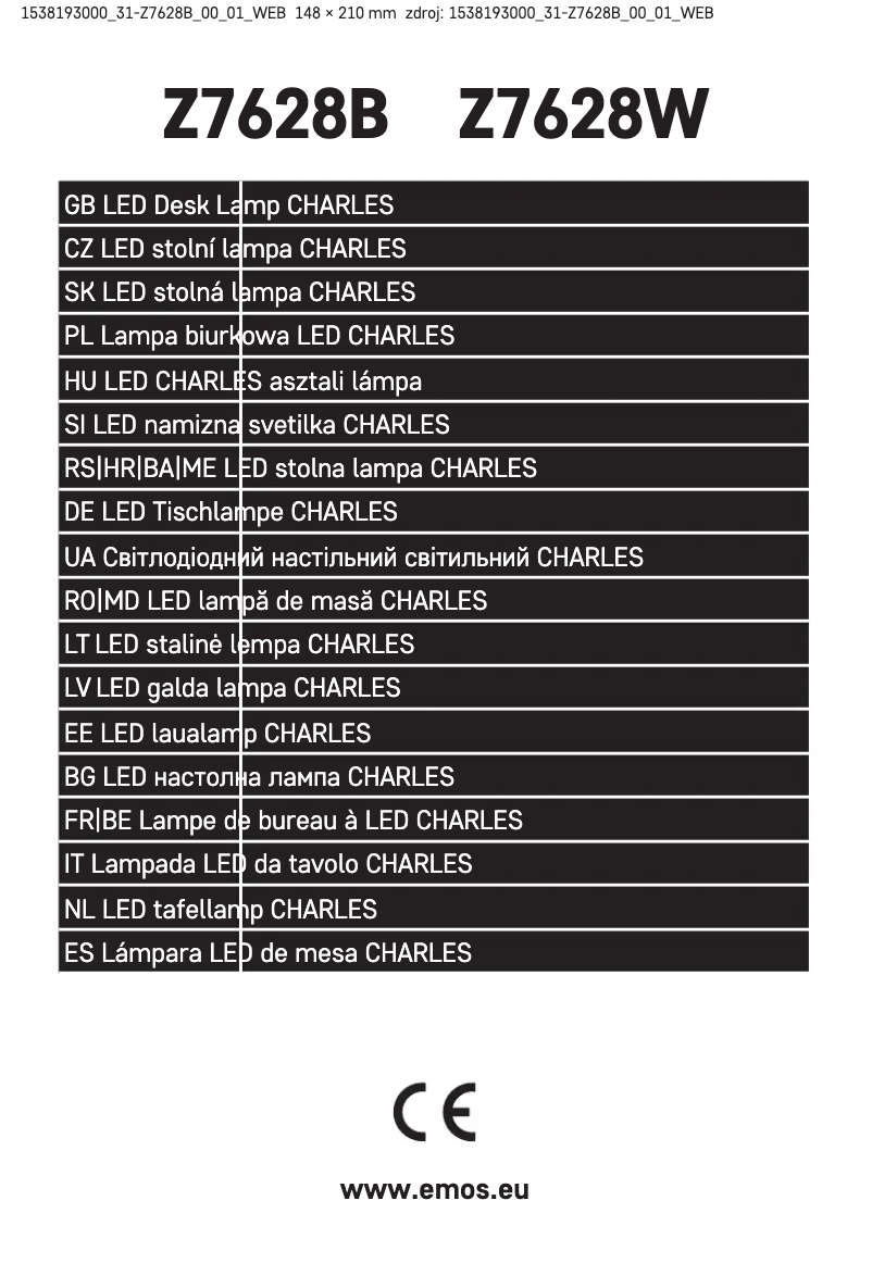 Page n°1 - Manuel utilisateur Emos Z7628