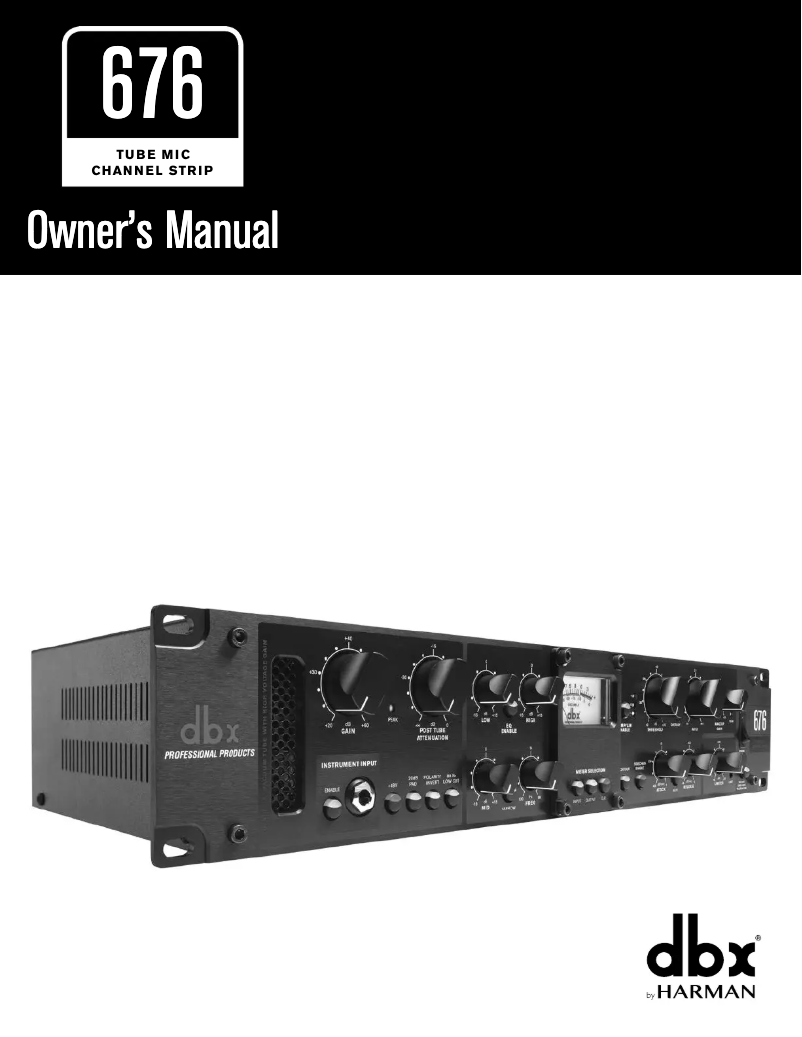 Page n°1 - Manuel utilisateur DBX 676