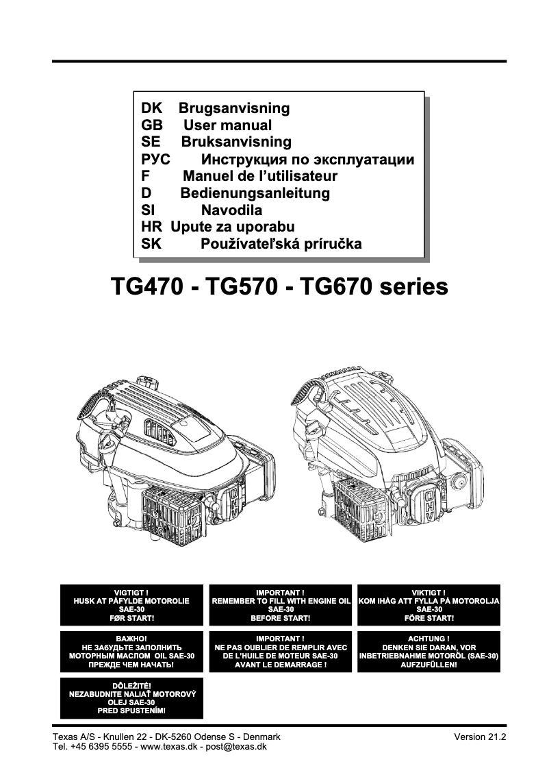Page 1 de la notice Manuel utilisateur Texas Powerline TG570
