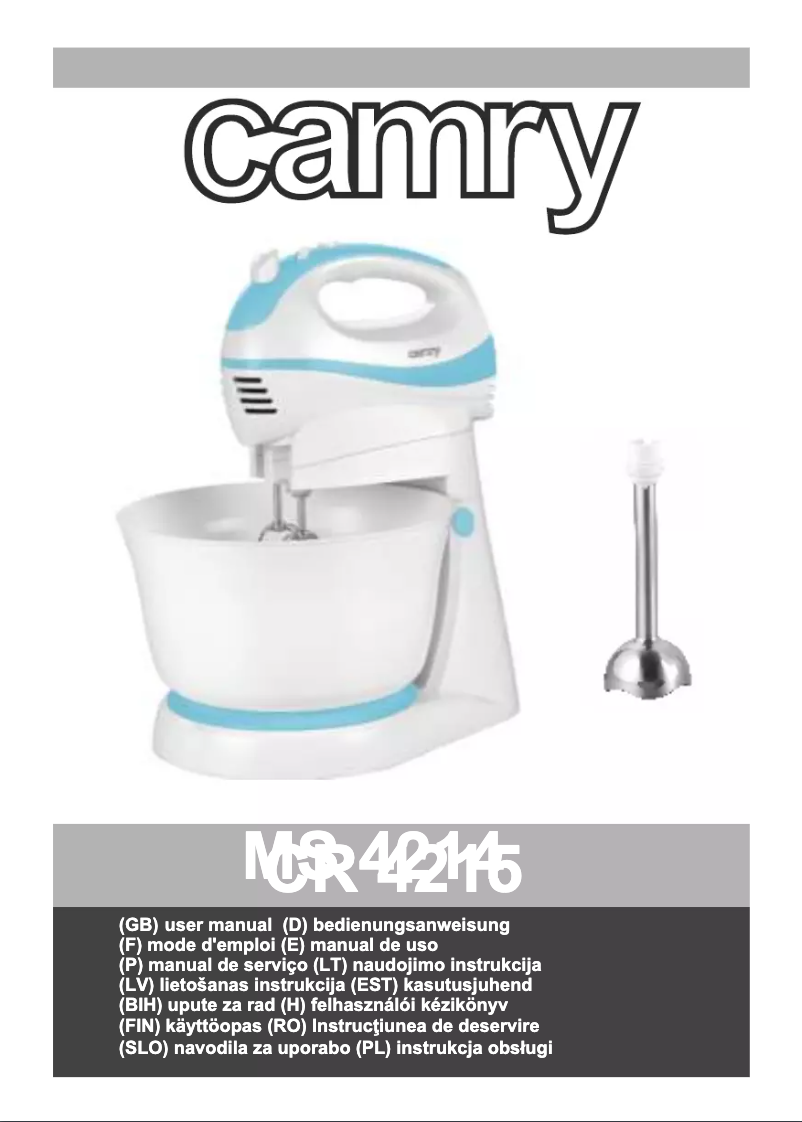 Página 1 del manual Manual de usuario Camry CR 4215