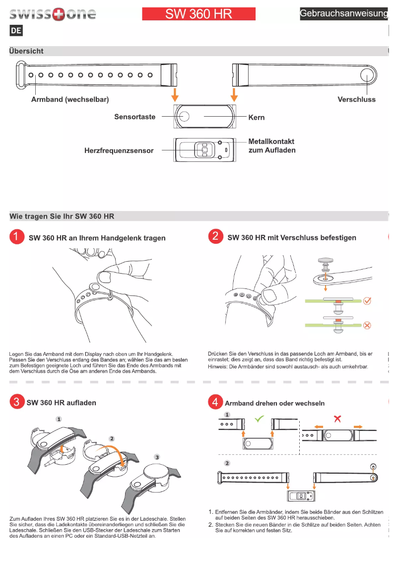 Page n°1 - Manuel utilisateur Swisstone SW 360 HR