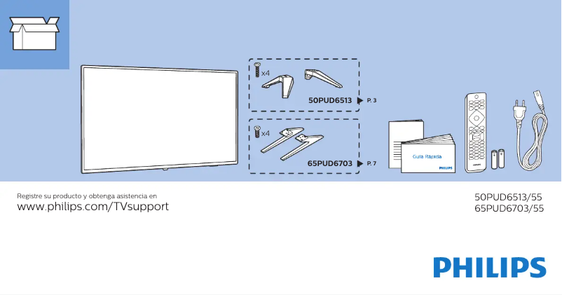 Imagen de la primera página del manual del dispositivo 50PUD6513