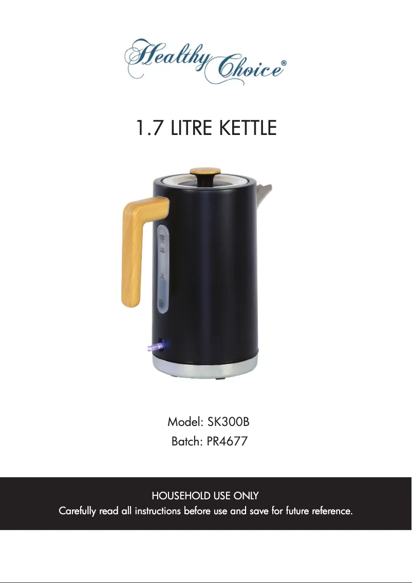 Page 1 de la notice Manuel utilisateur Healthy Choice SK300B