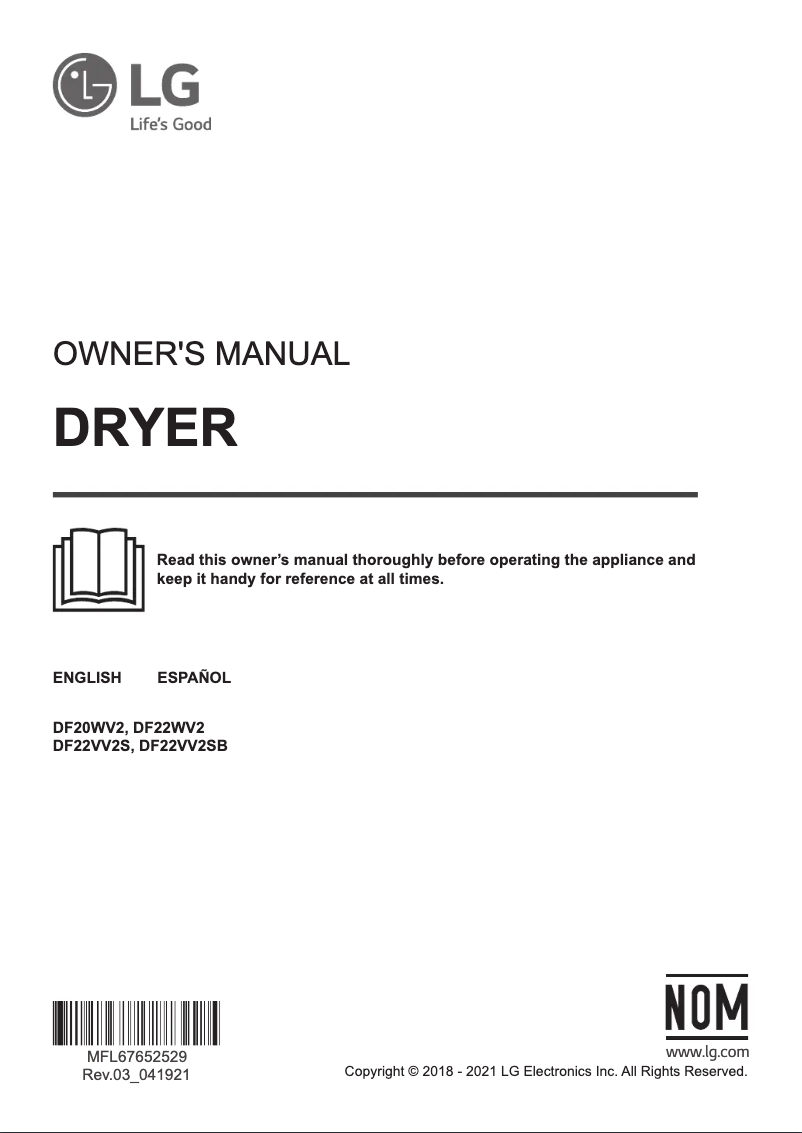 Image de la première page du manuel de l'appareil DF22VV2SB