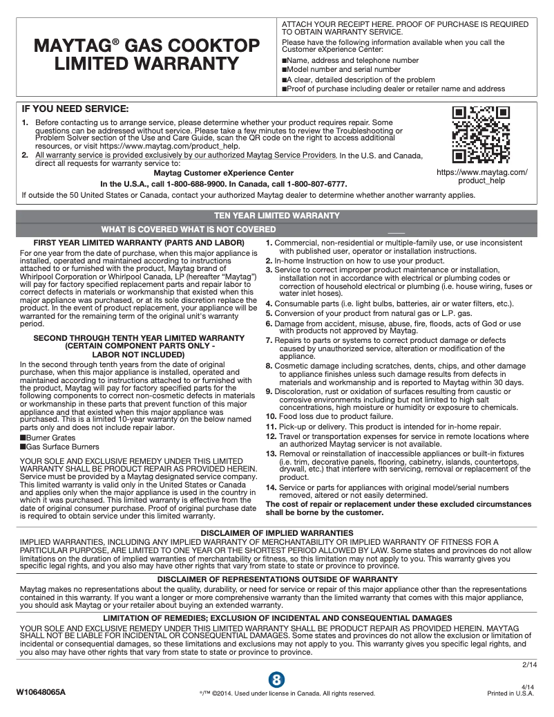 Image de la première page du manuel de l'appareil MGC7536DS
