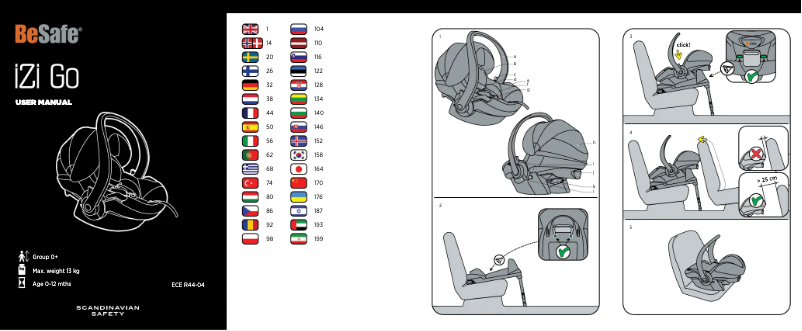 Page 1 de la notice Manuel utilisateur BeSafe IZi Go X1