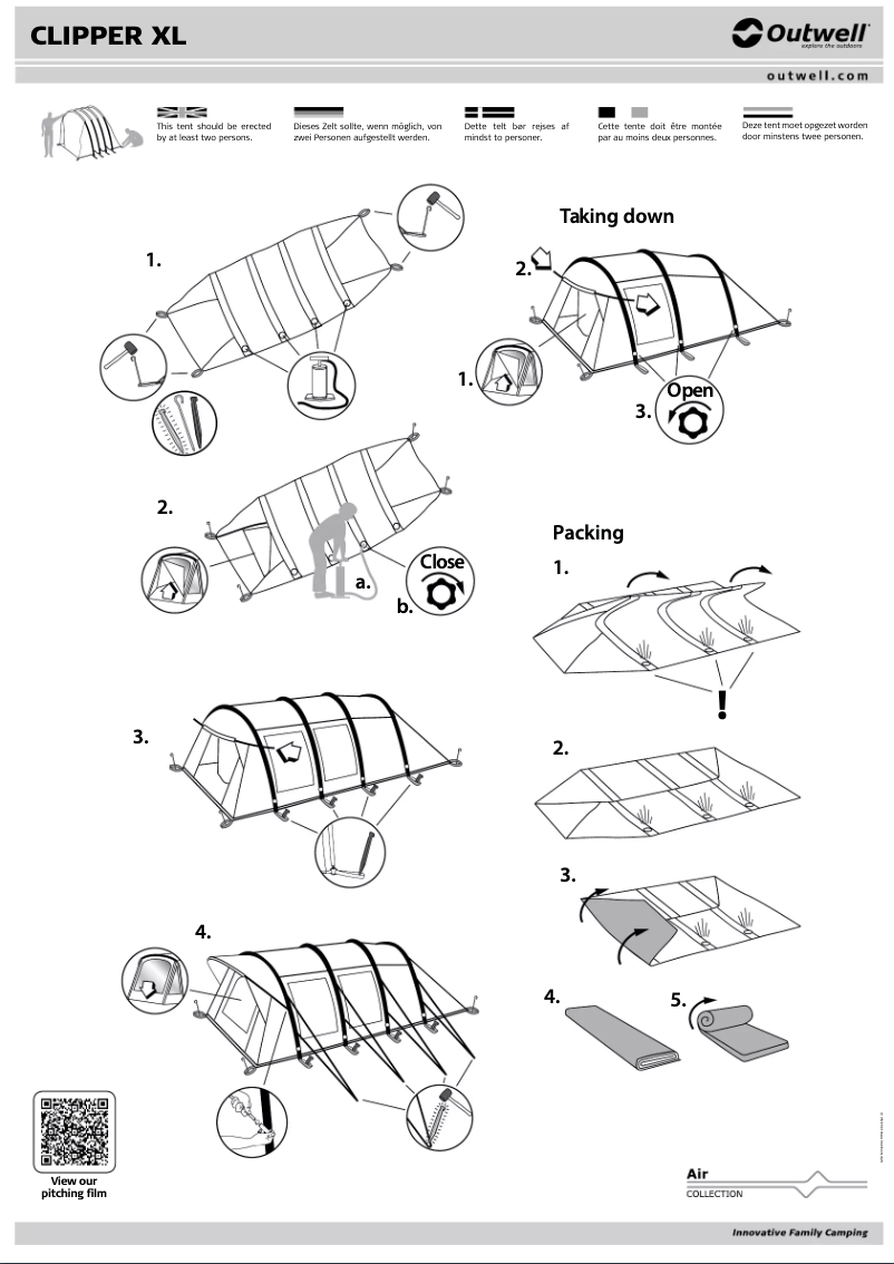 Página 1 del manual Manual de usuario Outwell Clipper XL
