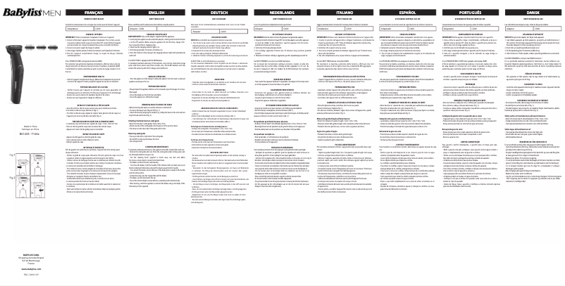 Page 1 de la notice Manuel utilisateur BaByliss BG120E