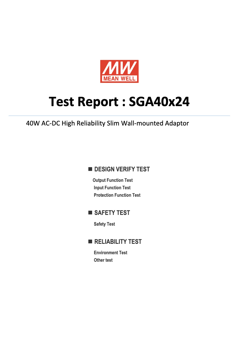 Image de la première page du manuel de l'appareil SGA40E24-P1J