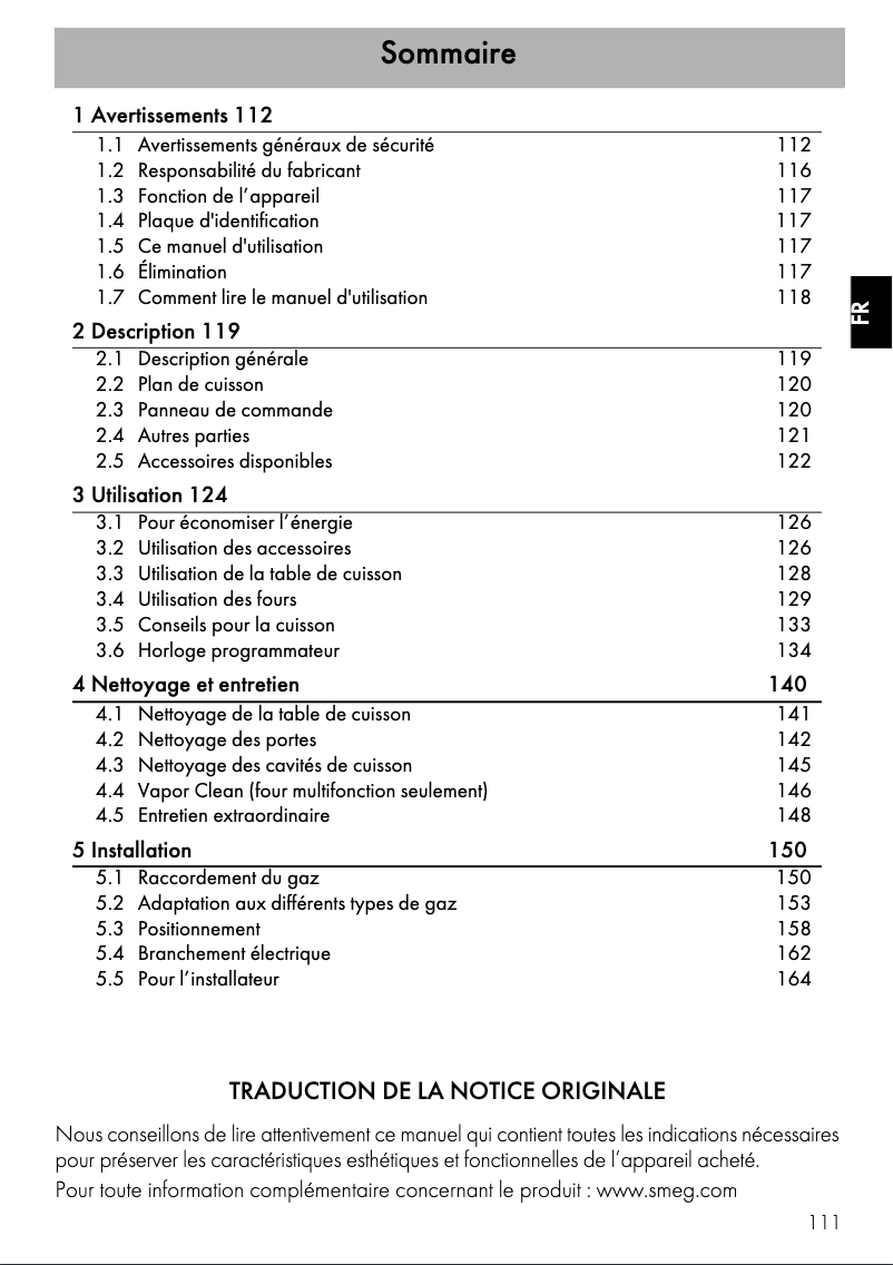 Image de la première page du manuel de l'appareil TR103P