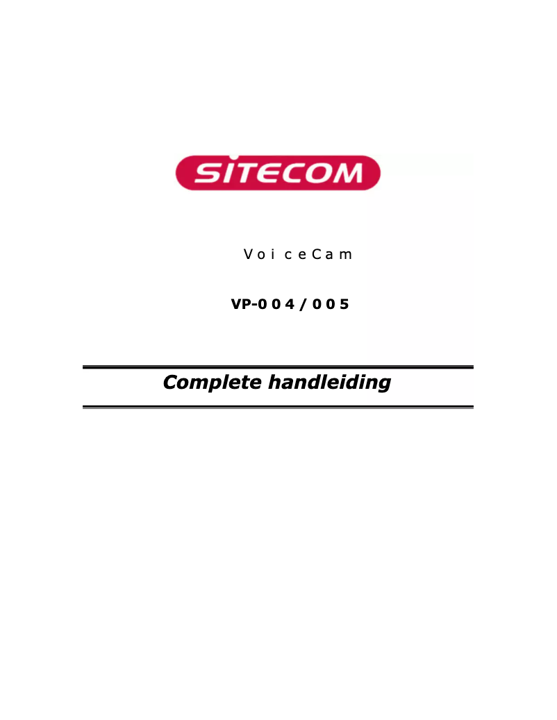 Page n°1 - Manuel utilisateur Sitecom VP-004