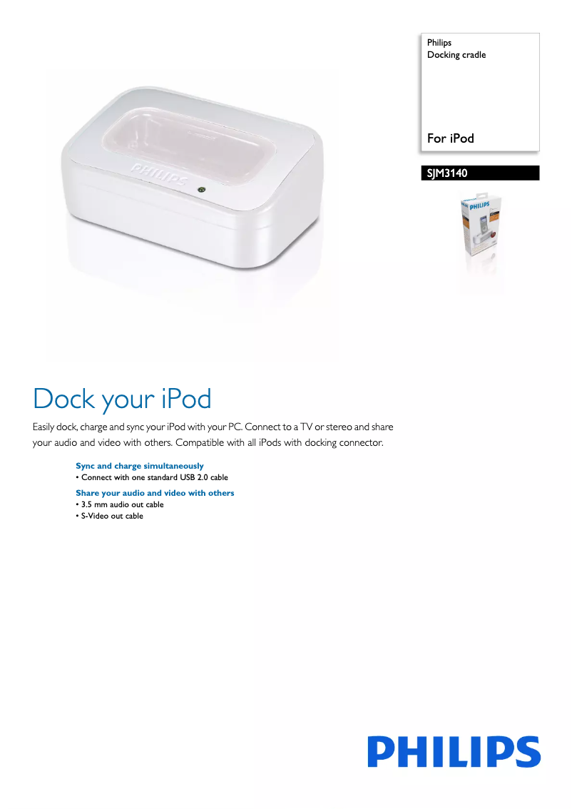 Image de la première page du manuel de l'appareil SJM3140