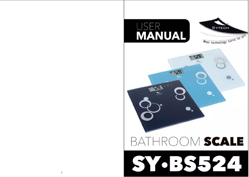 Page n°1 - Manuel utilisateur Sytech SYBS524BL