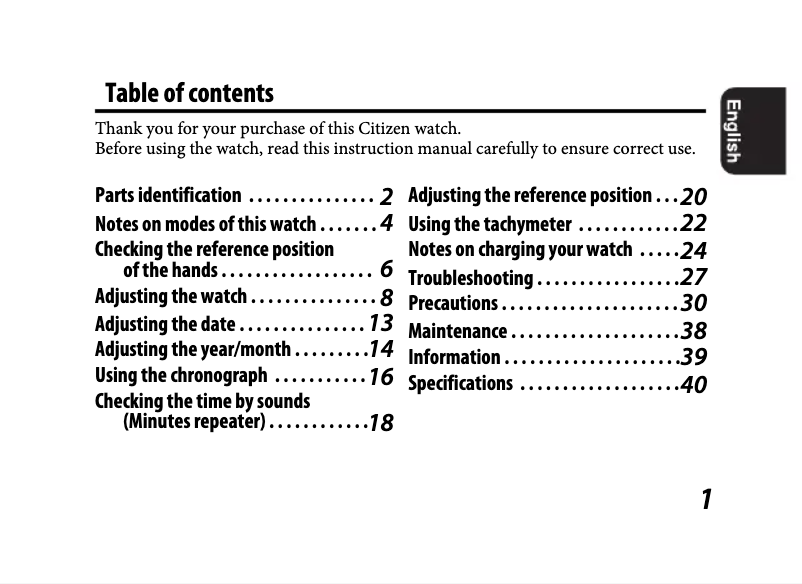 Image de la première page du manuel de l'appareil CAL G910
