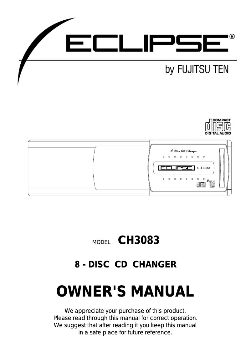 Page n°1 - Manuel utilisateur Eclipse CH3083