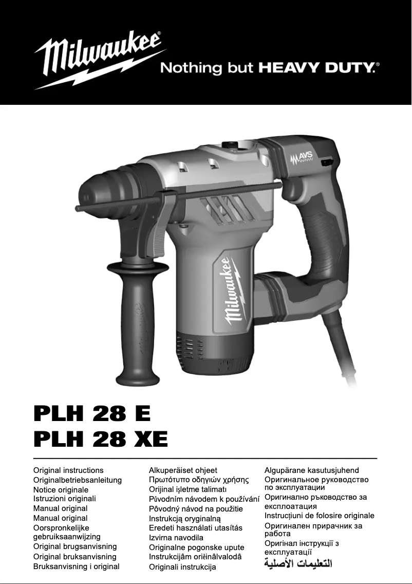 Page n°1 - Manuel utilisateur Milwaukee PLH 28 XE
