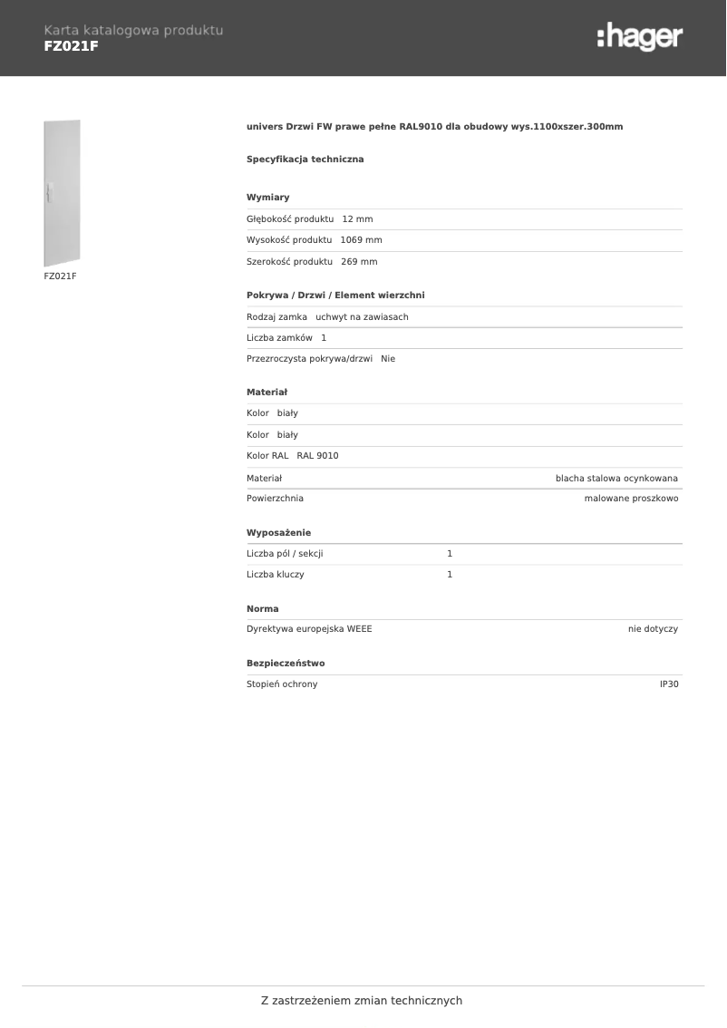 Image de la première page du manuel de l'appareil FZ021F