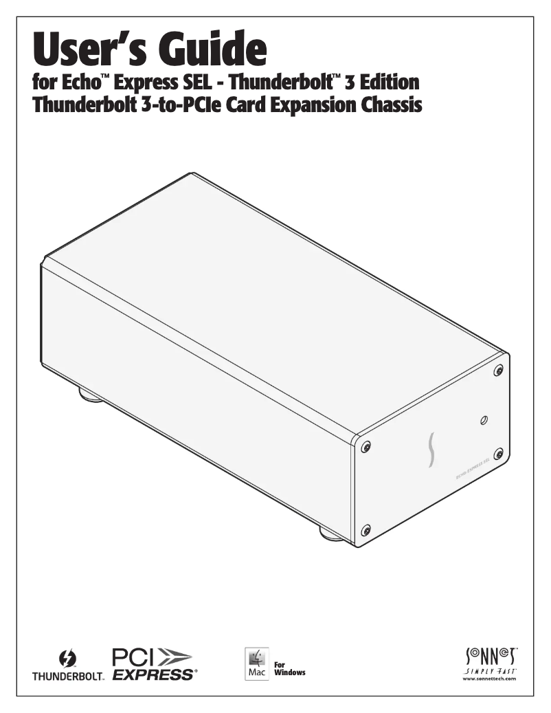 Image de la première page du manuel de l'appareil Echo Express SEL