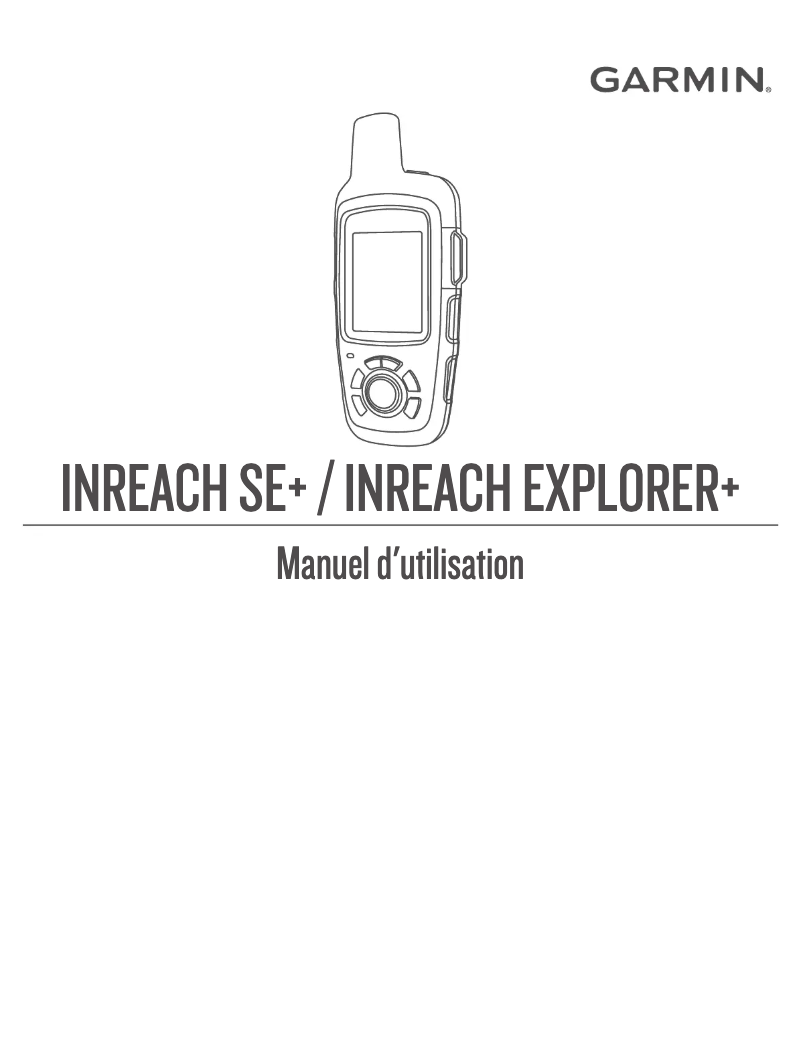 Image de la première page du manuel de l'appareil inReach Explorer+
