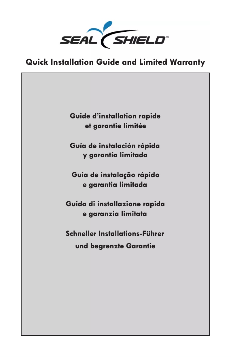 Page n°1 - Manuel utilisateur Seal Shield SSKSV208DK