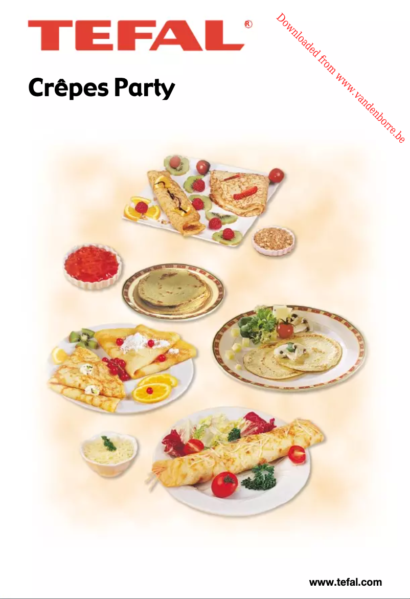 Page 1 de la notice Manuel utilisateur Tefal Crêpes Party Colormania PY5593