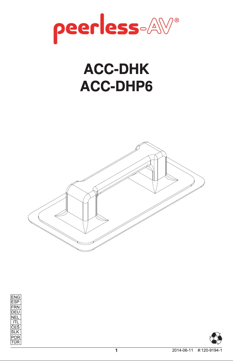 Page n°1 - Manuel utilisateur Peerless-AV ACC-DHK
